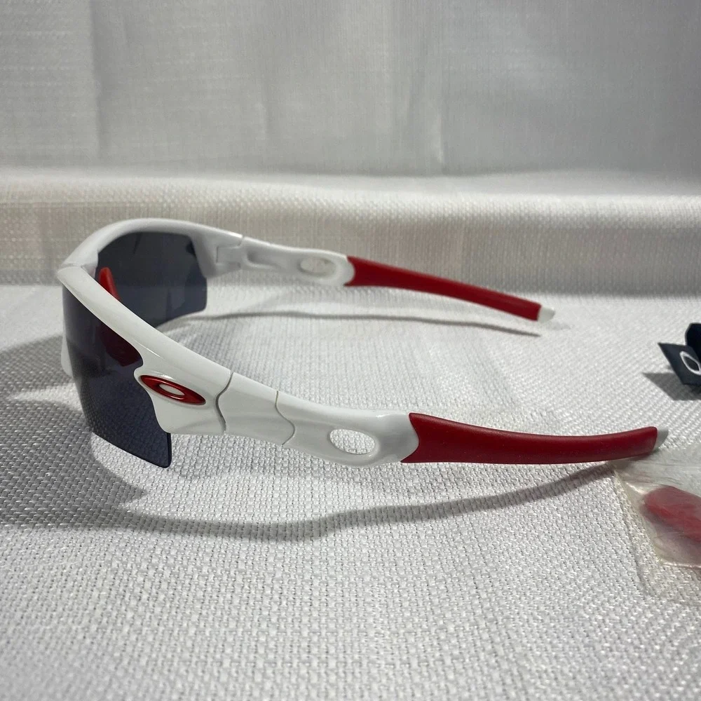 Oakley Radar Path Sunglasses White Red Blue Lens Sport Shield 09-6712